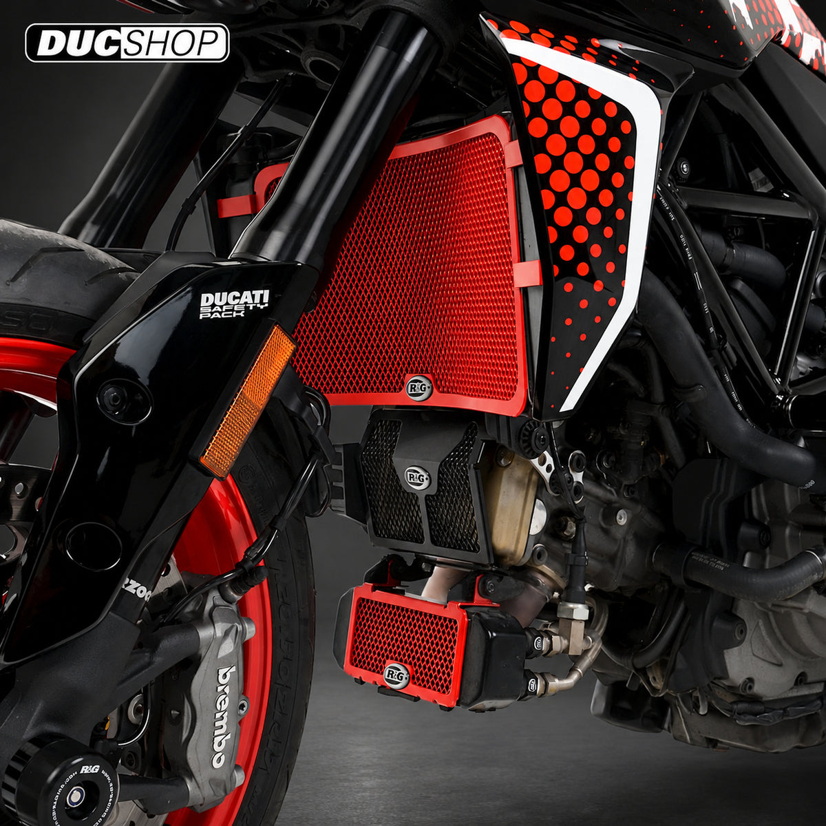 R&G Racing Oil Cooler Guard for Ducati Hypermotard 950 '19-'22 | Radiator & Oil Cooler Guards | ducshop.com