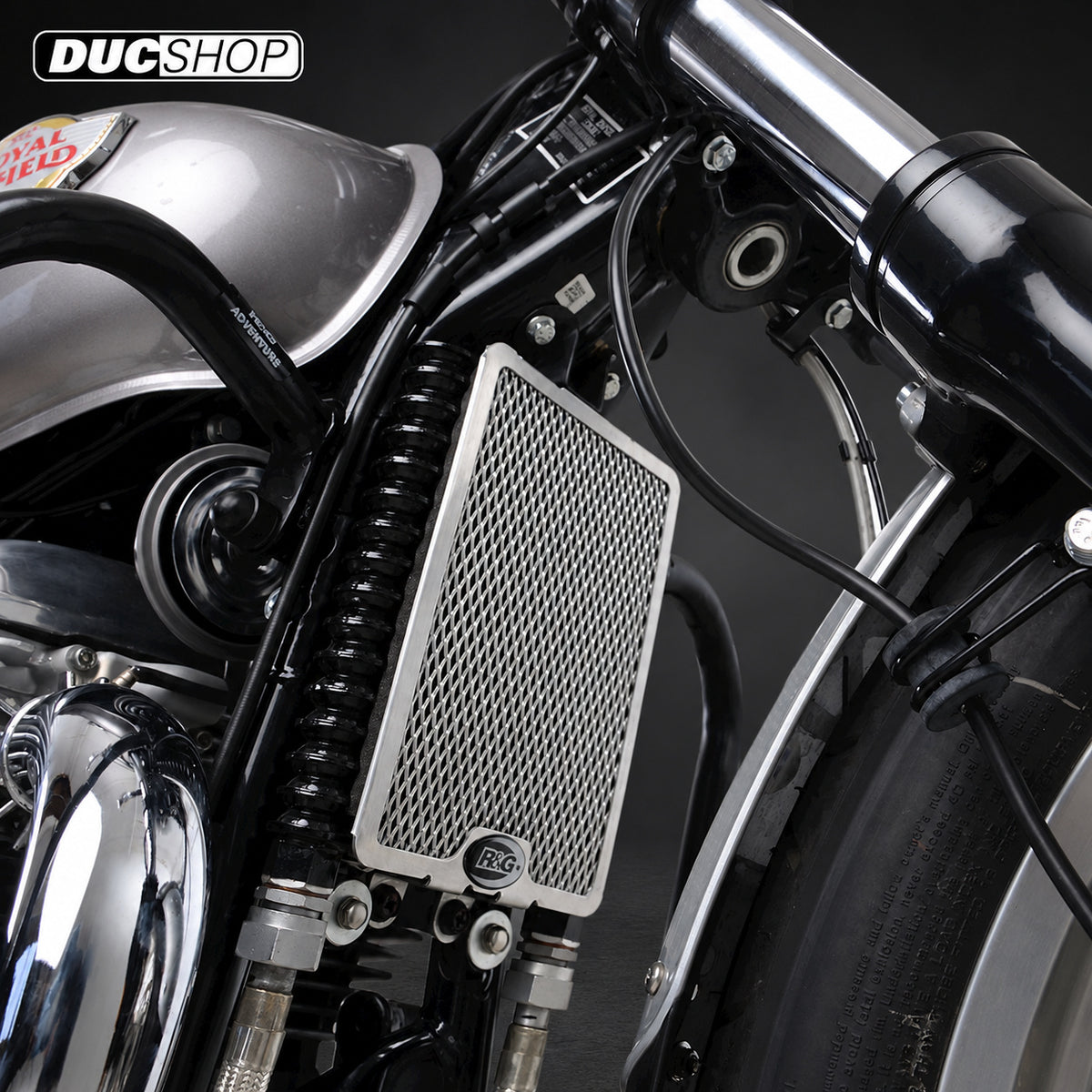 R&G Racing Oil Cooler Guard for Royal Enfield Interceptor 650 '19-'21, Continental GT '19-'22 | Radiator & Oil Cooler Guards | ducshop.com