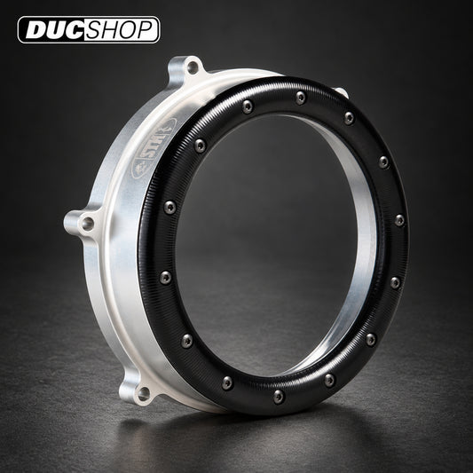 STM Clear Wet Clutch Cover For Ducati 1299 / 1199 / 959 Panigale (all) - Smooth Ring | Wet Clutch Covers | ducshop.com