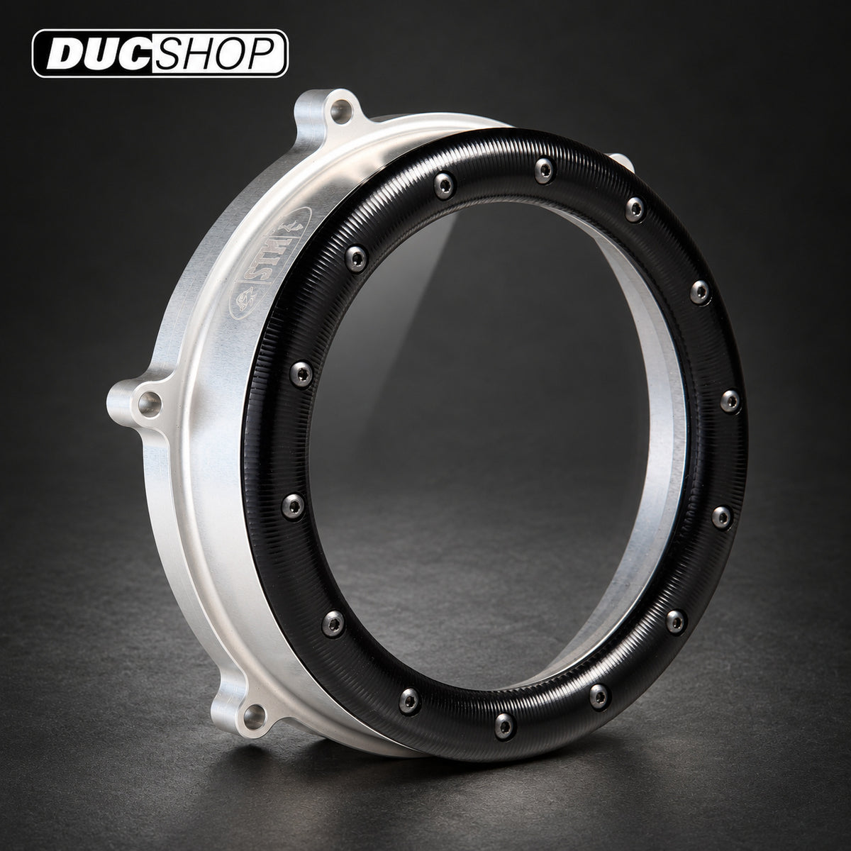 STM Clear Wet Clutch Cover For Ducati Panigale / Streetfighter / Multistrada V4 / S / Speciale - Smooth Ring | Wet Clutch Covers | ducshop.com