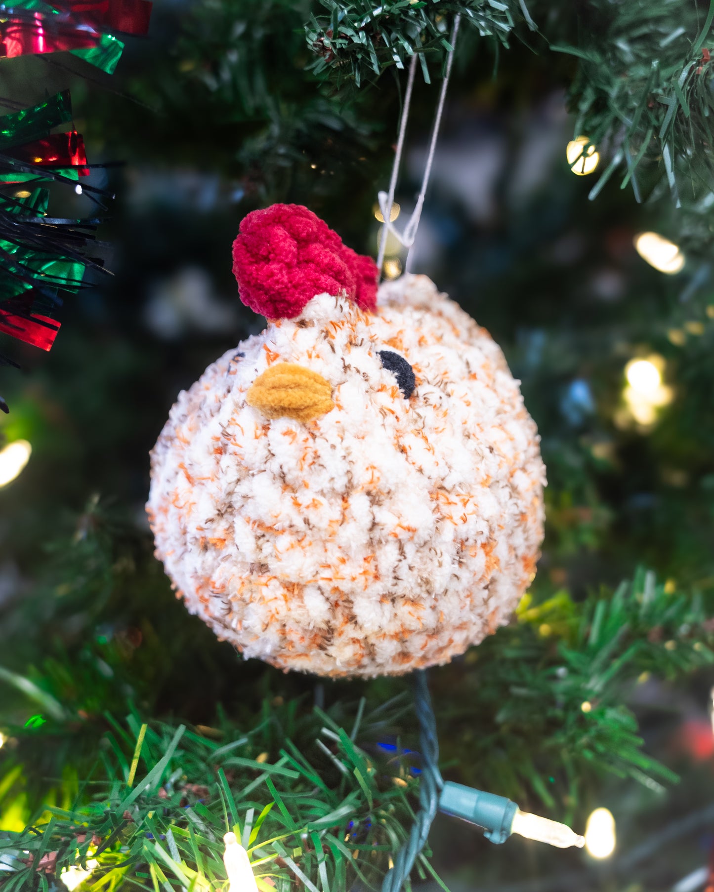 BILL$ FOR BILL - HANDMADE CHICKEN ORNAMENT