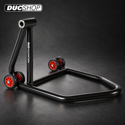 R&G Racing Rear Single-Sided Left Hand Paddock Stand | Swingarm Spools | ducshop.com