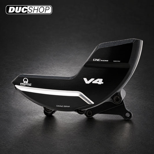 CNC Racing PRAMAC RACING LIMITED EDITION Billet Clutch Protector for the Ducati Streetfighter / Multistrada V4 (20-24) | Engine Protection | ducshop.com