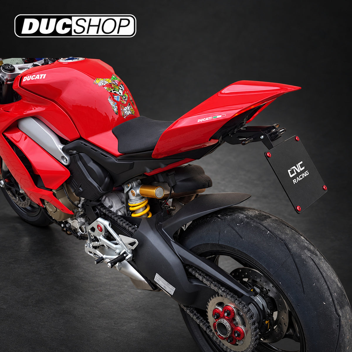 CNC Racing Adjustable Fender Eliminator For Ducati Panigale / Streetfighter V4 / S / R / Speciale / V2 — representative product view; check selected option and kit contents | ducshop.com