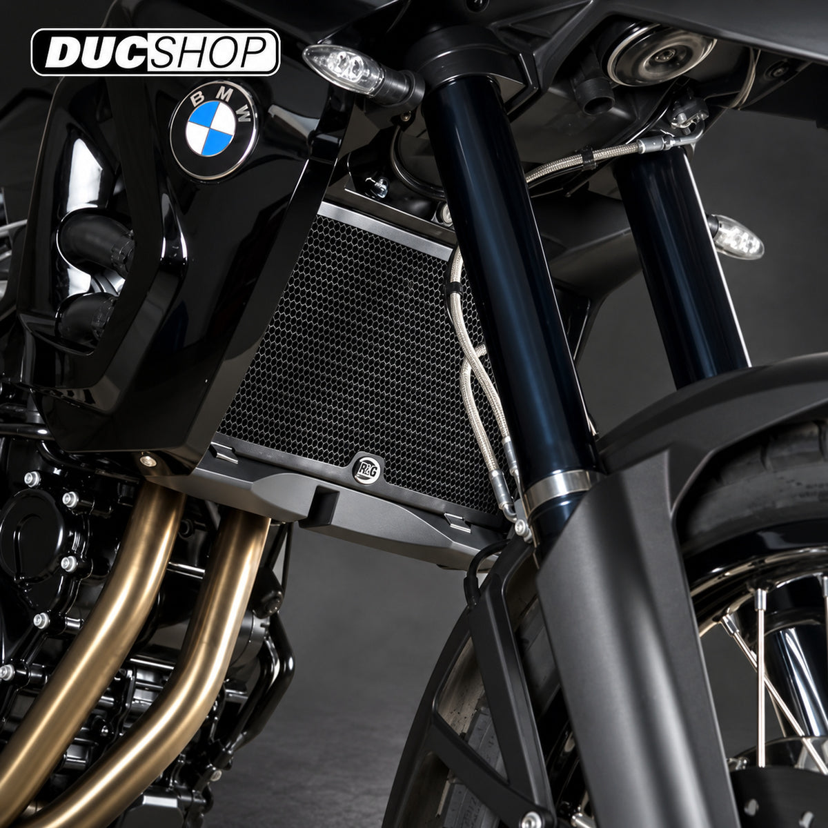 R&G Racing Radiator Guard for the BMW F650 GS '00-'08 / F 700 GS '13-'18 ETC | Radiator & Oil Cooler Guards | ducshop.com