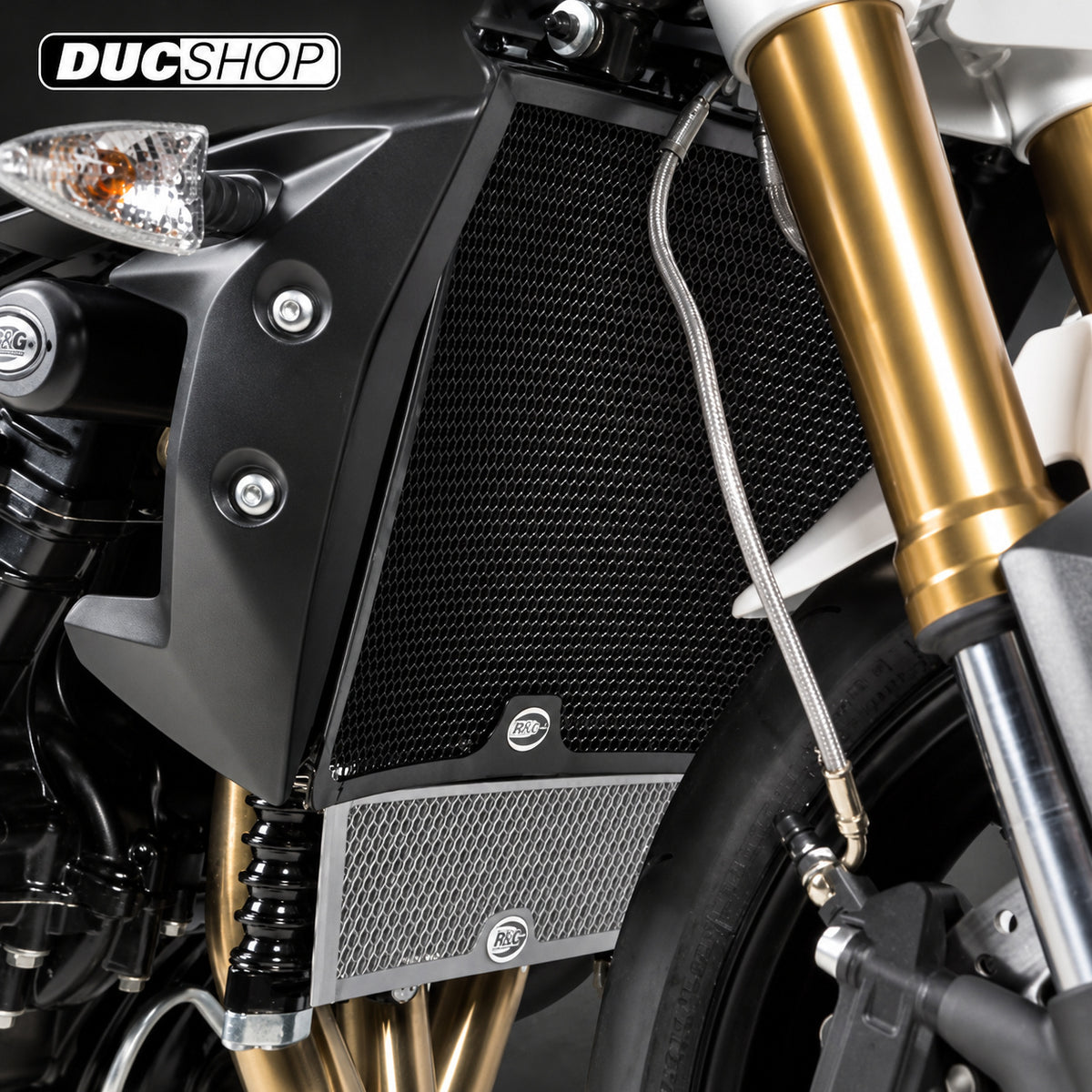 R&G Racing Radiator Guard for the Triumph Speed Triple 1050 (11-15) | Radiator & Oil Cooler Guards | ducshop.com