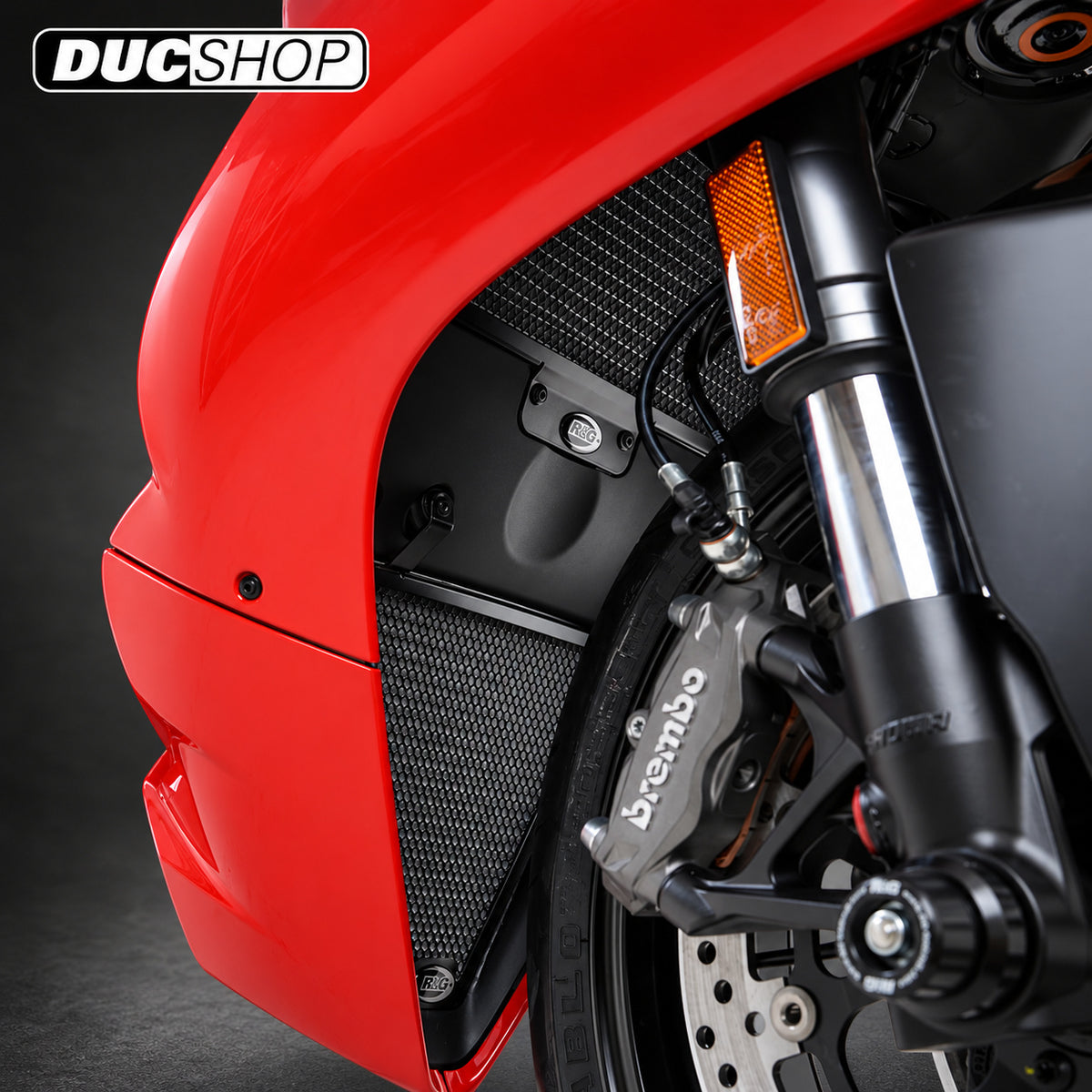 R&G Racing Radiator Guard for the Ducati 899 Panigale '11-'19 / 959 Panigale '08-'21 | Radiator & Oil Cooler Guards | ducshop.com