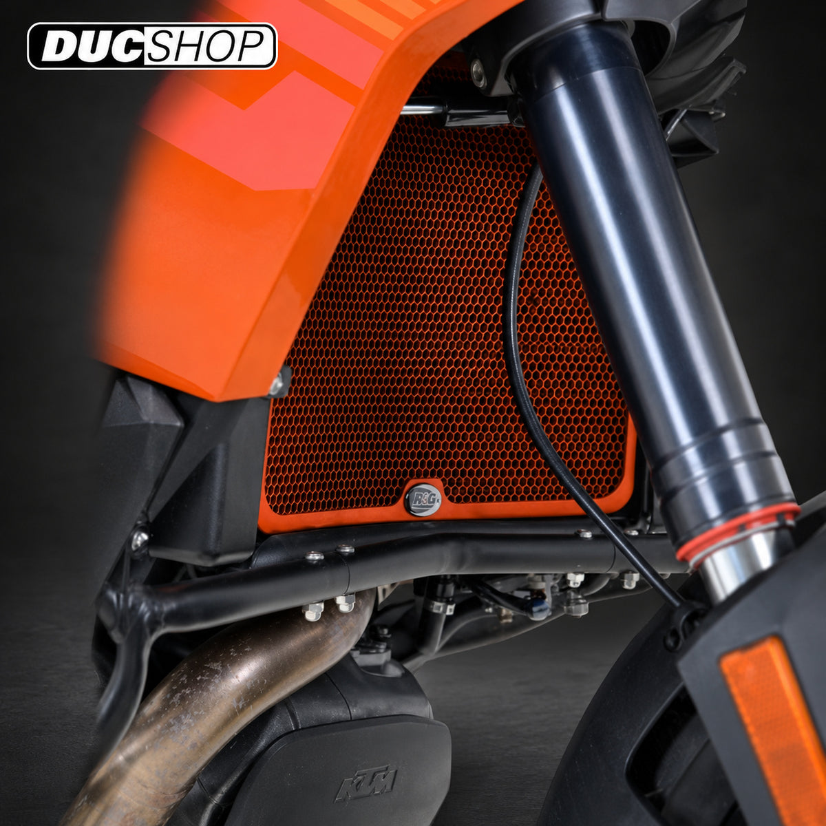R&G Racing Radiator Guard for the KTM 1050 Adventure '15-'20 / 1190 Adventure '11-'20 / 1290 Super Adventure T/S/R '13-'22 | Radiator & Oil Cooler Guards | ducshop.com