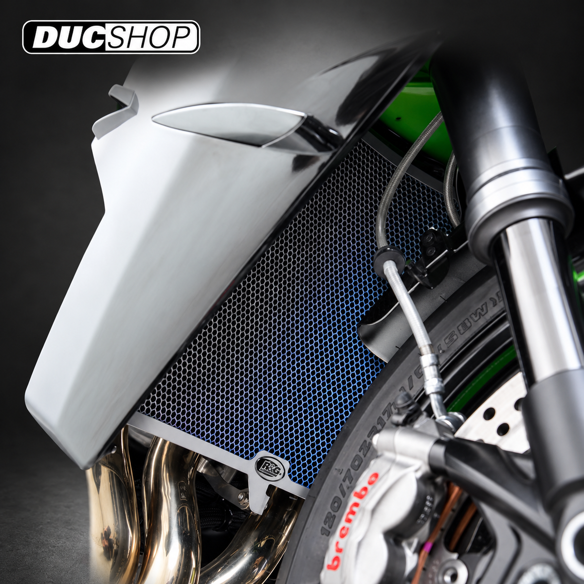 R&G Racing TITANIUM Radiator Guard for the MV Agusta F4 1000R '10-'19 | Radiator & Oil Cooler Guards | ducshop.com