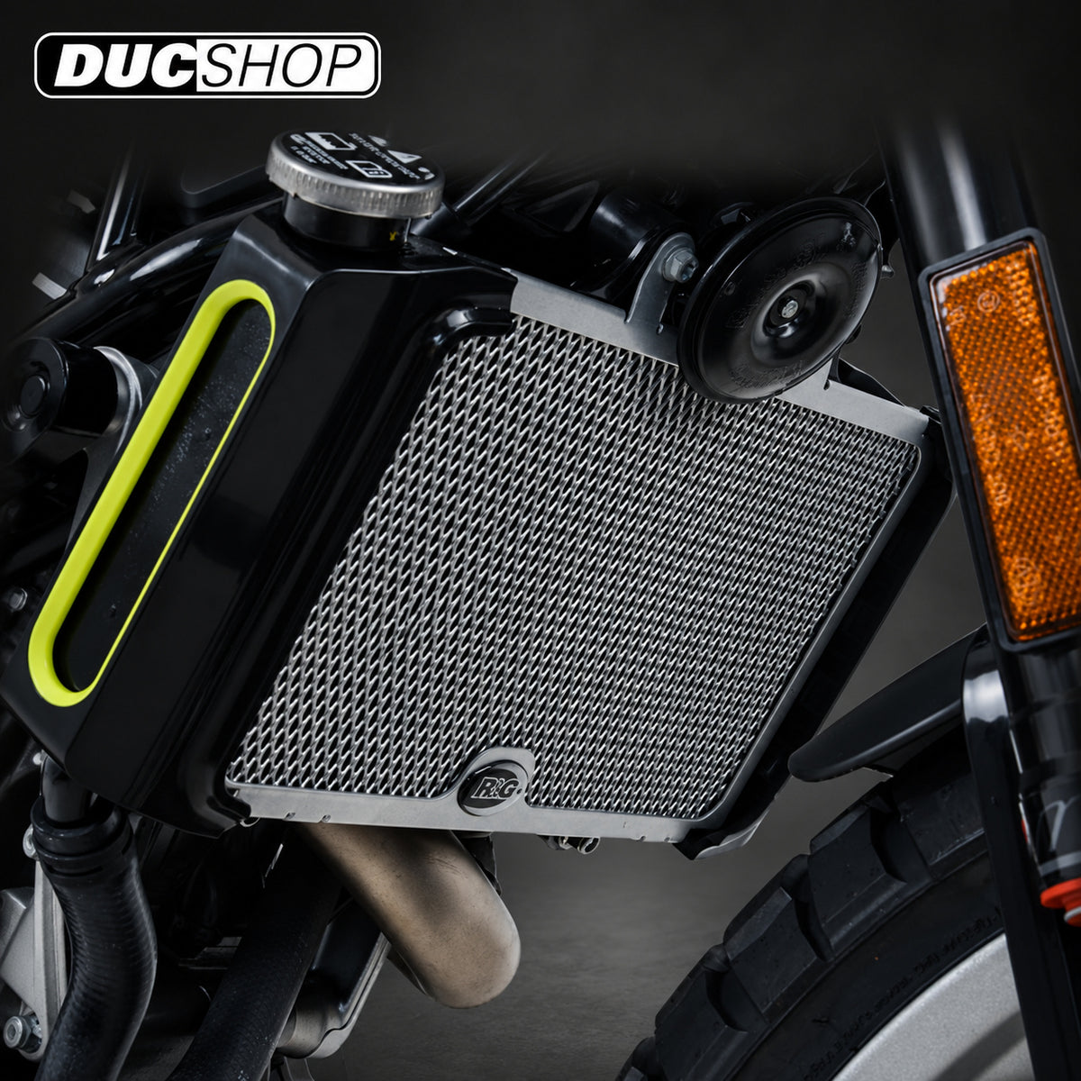 R&G Racing Radiator Guard for the Husqvarna Vitpilen/Svartpilen 401 / KTM 390/250 Duke 2017+ | Radiator & Oil Cooler Guards | ducshop.com