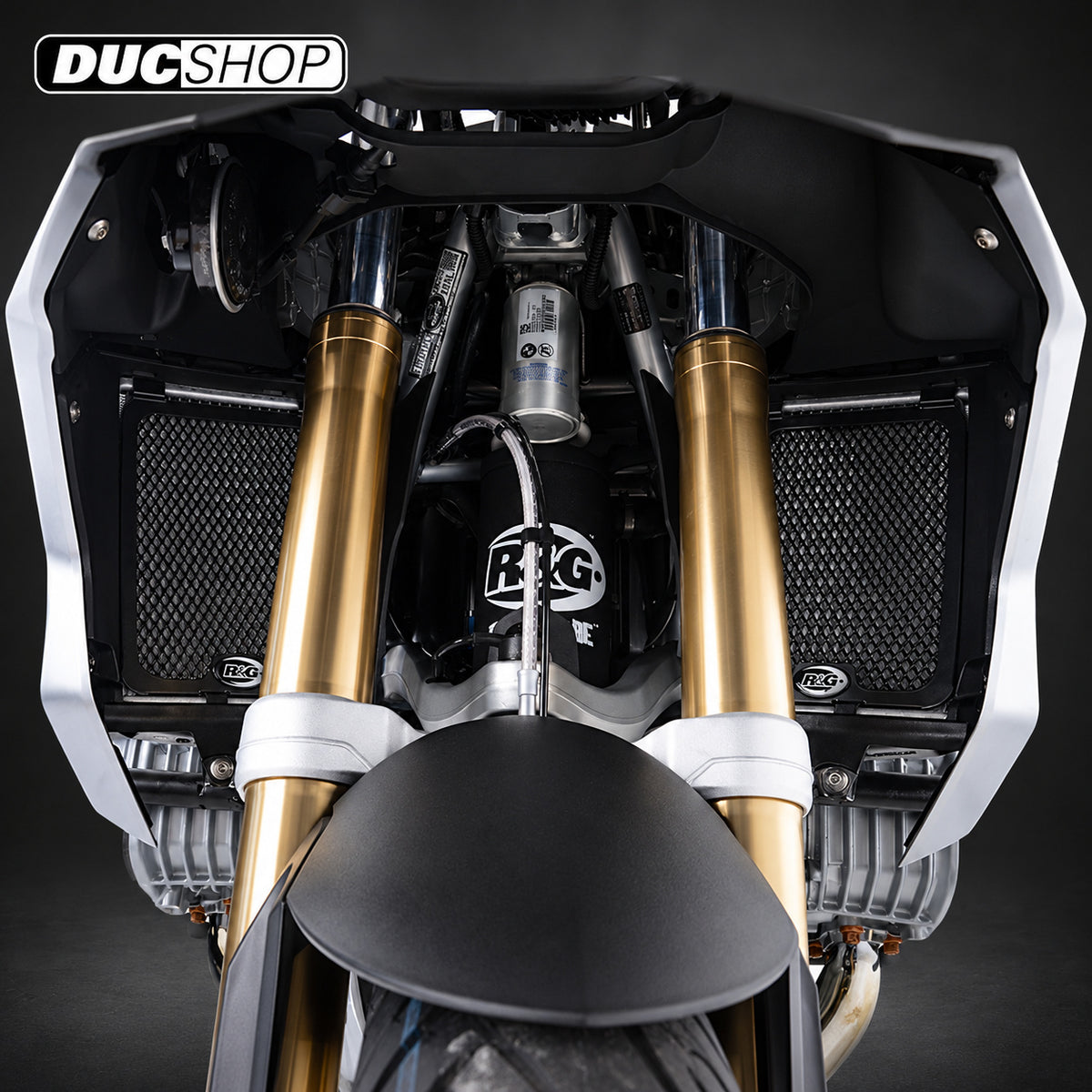 R&G Racing Radiator Guard for the BMW R 1250 GS '18-'22 / R 1250 RT '19-'22 | Radiator & Oil Cooler Guards | ducshop.com