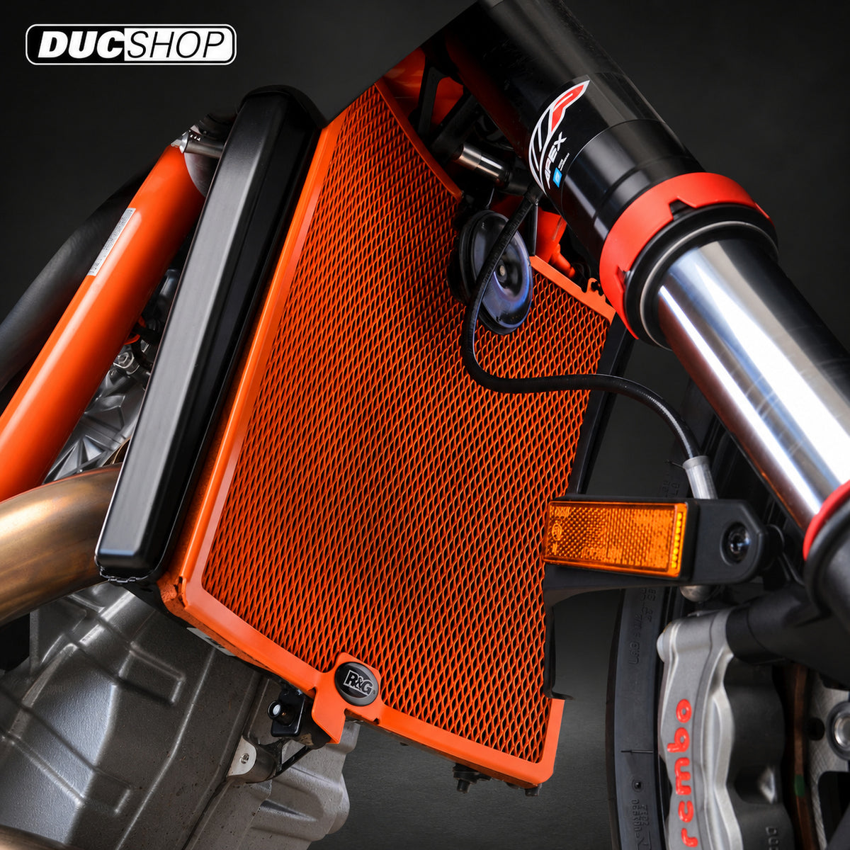 R&G Racing Radiator Guard for the KTM 1290 Super Duke R/GT '20-'22 | Radiator & Oil Cooler Guards | ducshop.com
