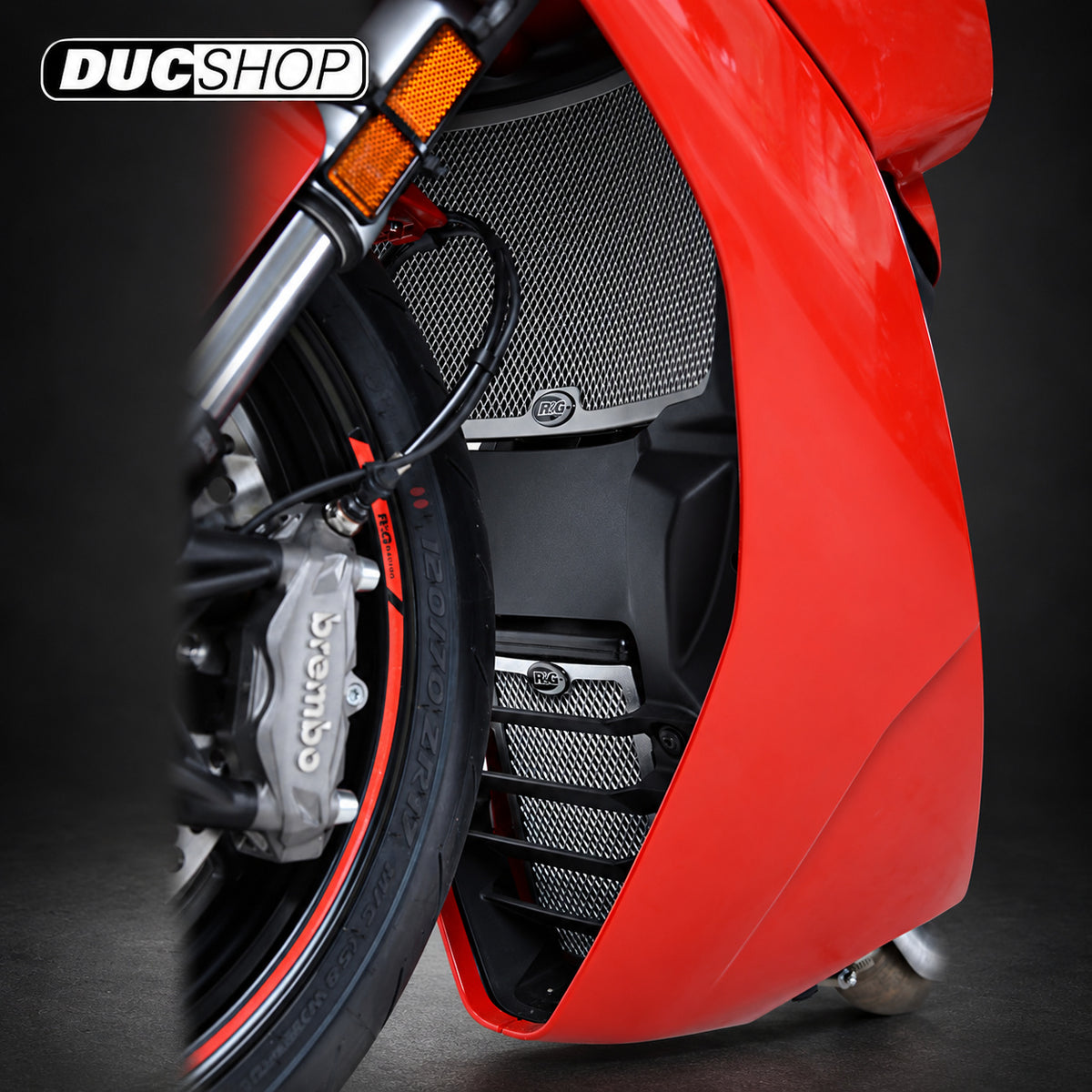R&G Racing Radiator & Oil Cooler Guard Set for Ducati Supersport / S '17-'20, 950 Supersport / S '21-'22 | Radiator & Oil Cooler Guards | ducshop.com