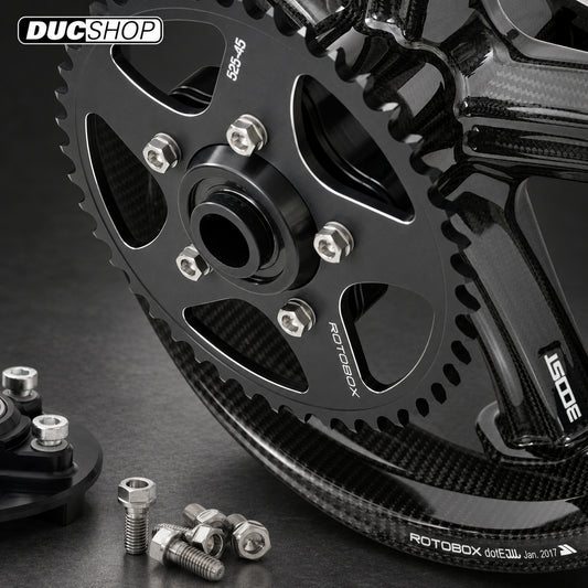 Rotobox BILLET ALUMINUM Dual Sided Swing Arm (DSSA) Rear Sprockets For Rotobox, BST, Marchesini, and OZ Wheels | Dual Sided Swingarm Rear Sprockets | ducshop.com