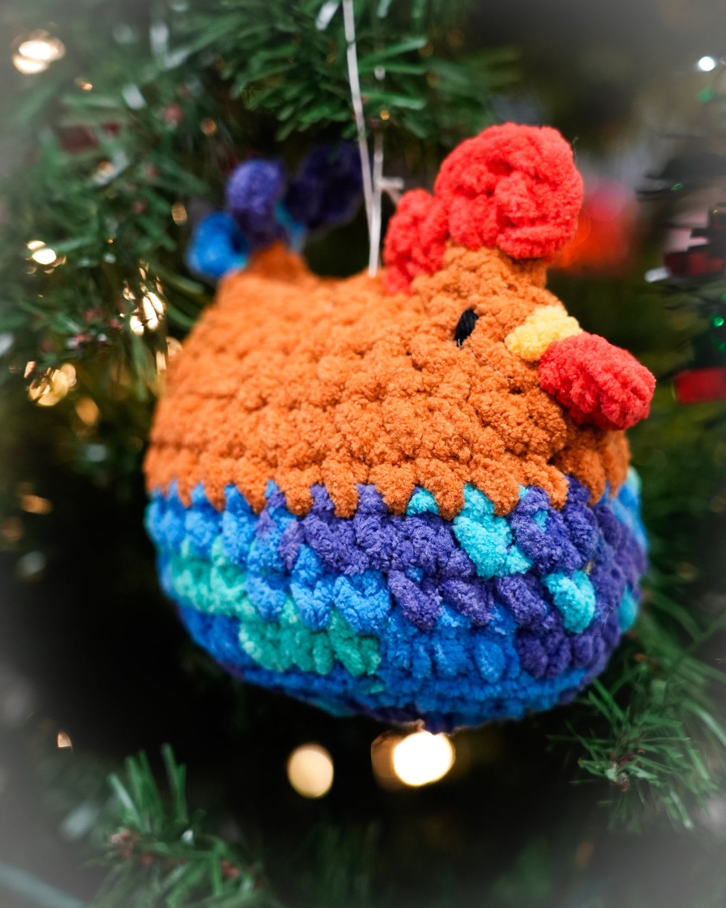 BILL$ FOR BILL - HANDMADE CHICKEN & ROOSTER ORNAMENT