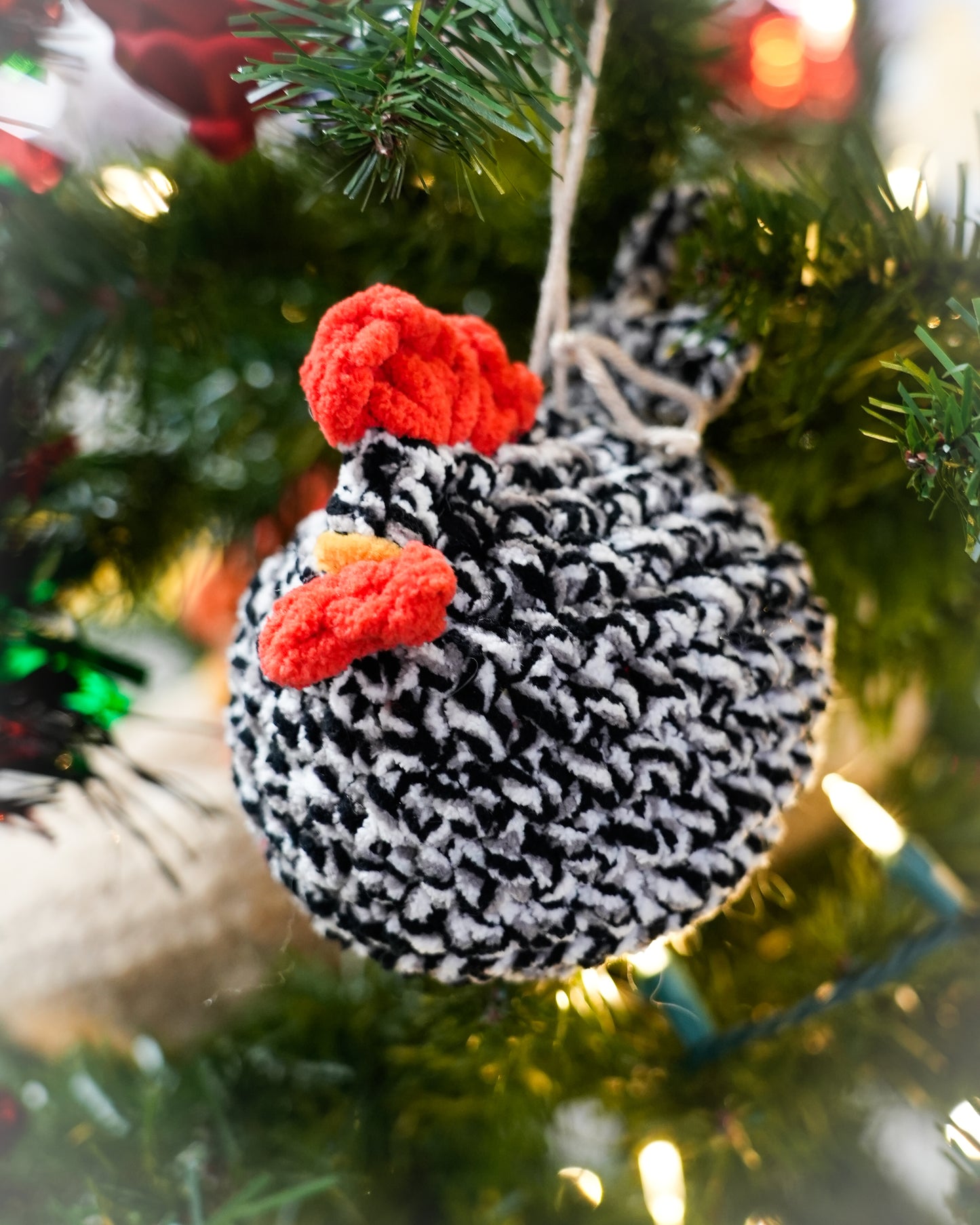 BILL$ FOR BILL - HANDMADE CHICKEN & ROOSTER ORNAMENT