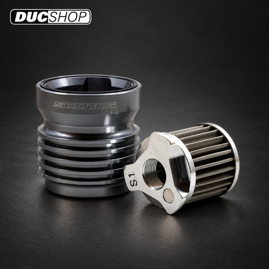 Scotts / K&P Reusable Stainless-Steel Oil Filter — S5 — representative product view; select the listed configuration | Oil Fill & Drain Plugs | ducshop.com