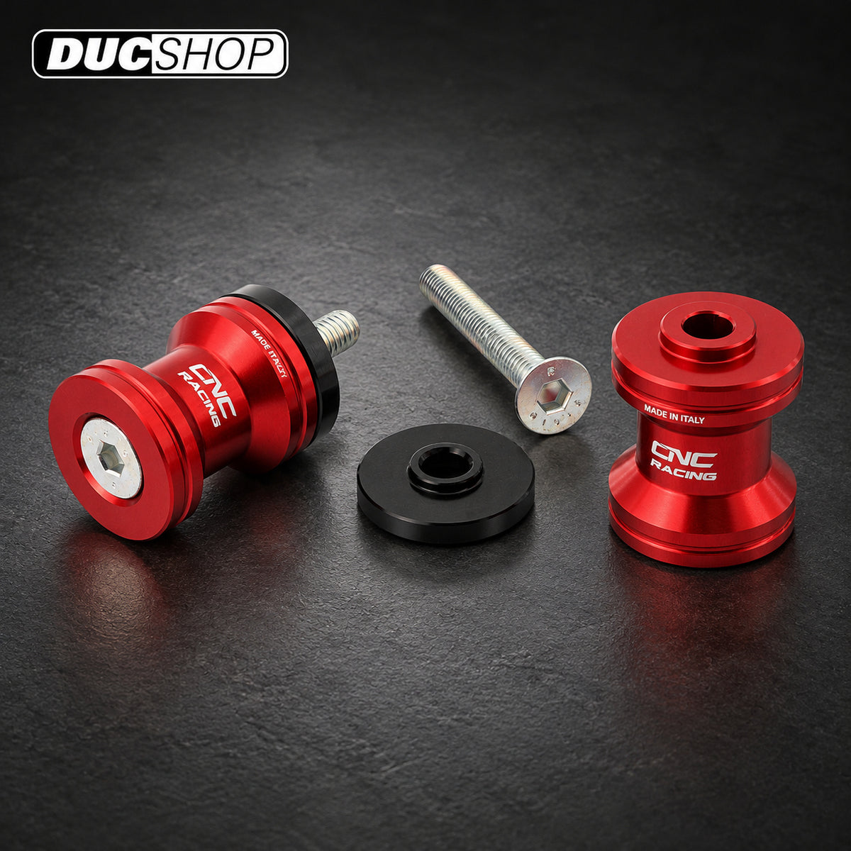 CNC Racing Swing Arm Spools for the Ducati Monster 937 / Panigale / Streetfighter V2 (2025+) | Swingarm Spools | ducshop.com