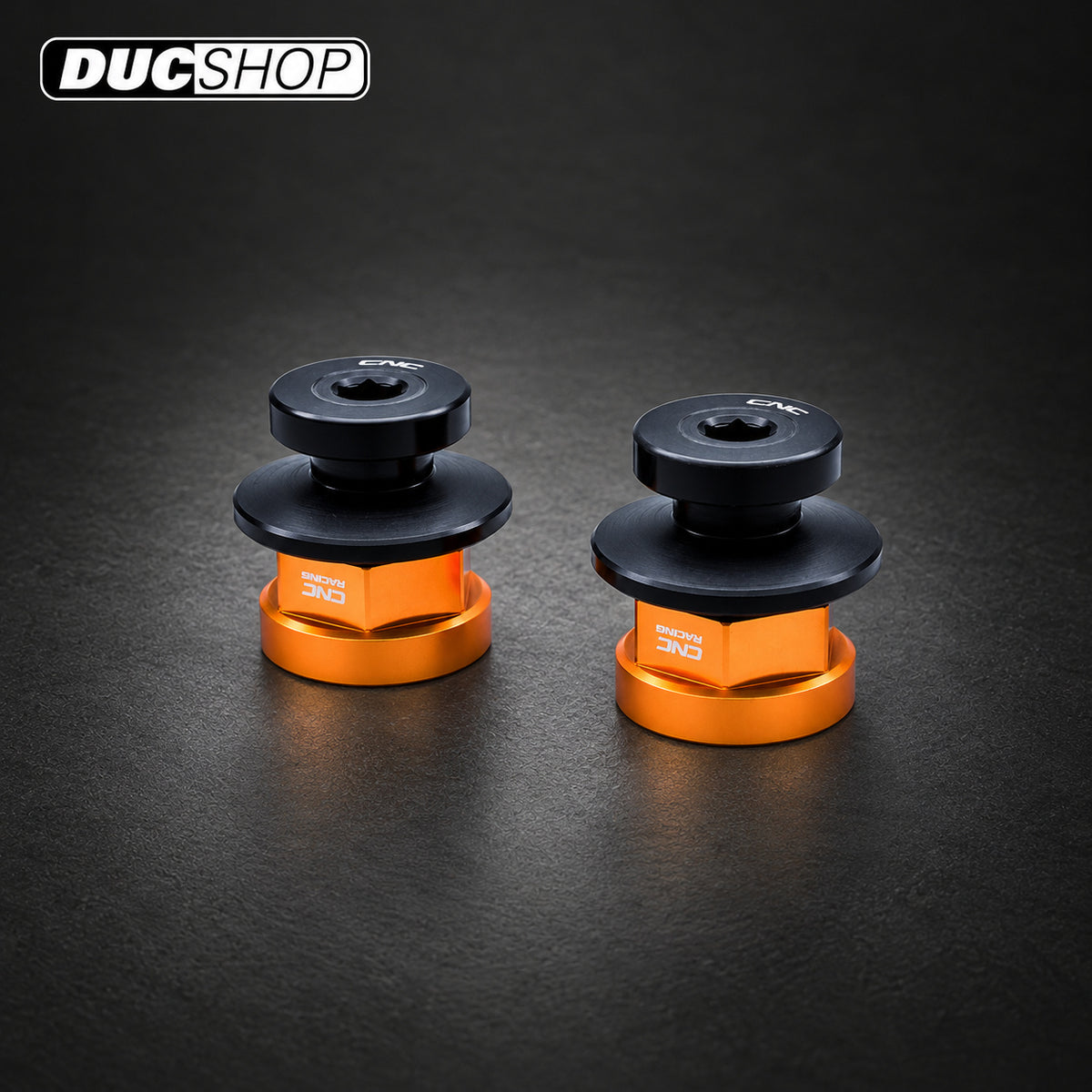 CNC Racing Rear Axle Nuts with Stand Supports SC200 — Ducati — representative product view; check selected option and contents | Axles & Axle Nuts | ducshop.com