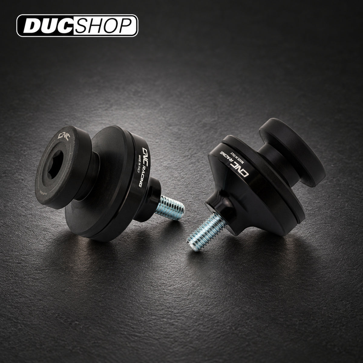CNC Racing Large Delrin / Aluminum Swing Arm Spools for Ducati Mulitstrada V4 / 950 / 1200 / 1260 Enduro (M8 size) | Swingarm Spools | ducshop.com