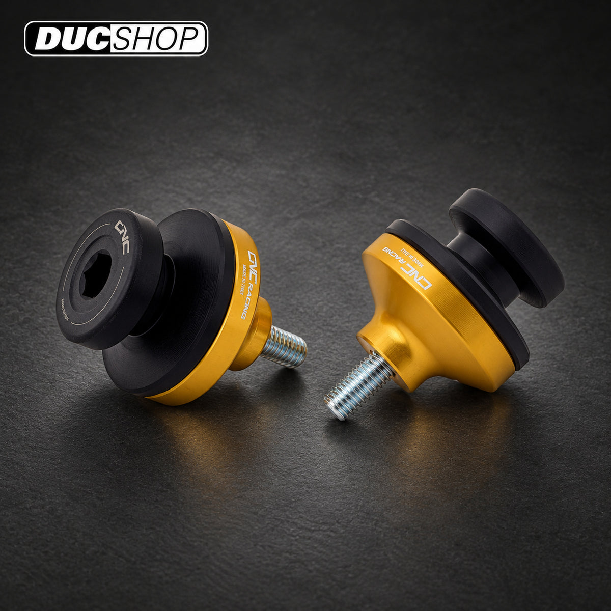 CNC Racing Large Delrin / Aluminum Swing Arm Spools for Ducati Mulitstrada V4 / 950 / 1200 / 1260 Enduro (M8 size) | Swingarm Spools | ducshop.com