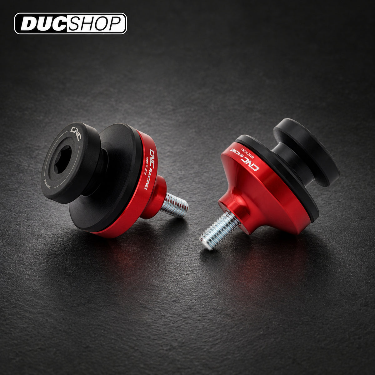 CNC Racing Large Delrin / Aluminum Swing Arm Spools for Ducati Mulitstrada V4 / 950 / 1200 / 1260 Enduro (M8 size) | Swingarm Spools | ducshop.com