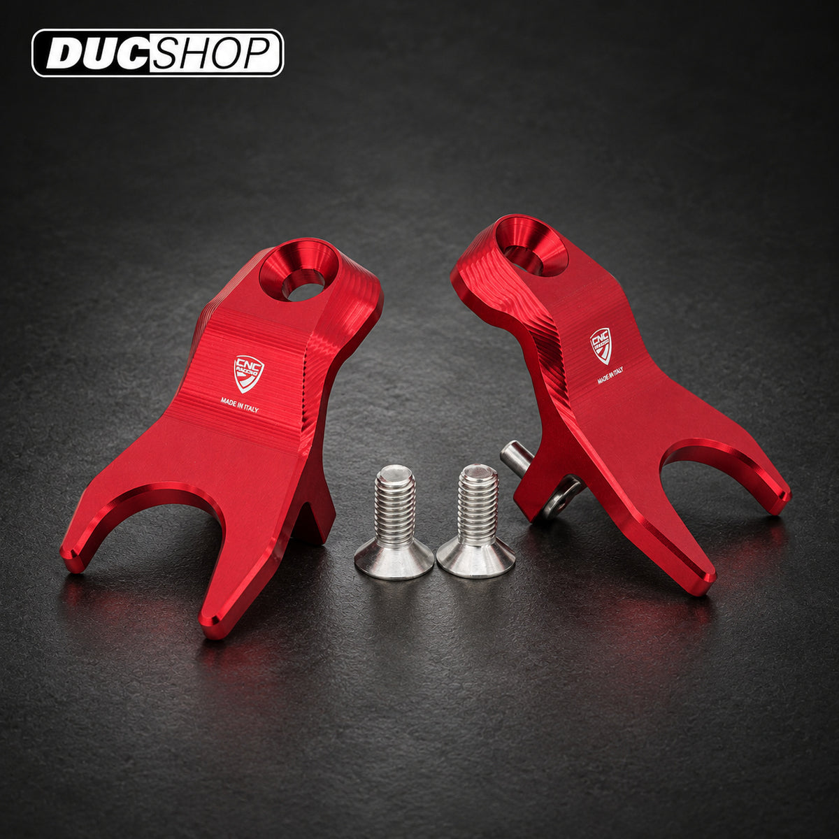 CNC Racing Swingarm Roller Rear Stand Hooks for the Ducati Panigale / Streetfighter V4 (2025+) | Swingarm Spools | ducshop.com