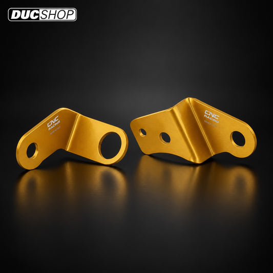 CNC Racing Aluminum Front Reservoir Brackets for Ducati Monster 1200 / 937 and Streetfighter V4 / V2 - Gold - DucShop