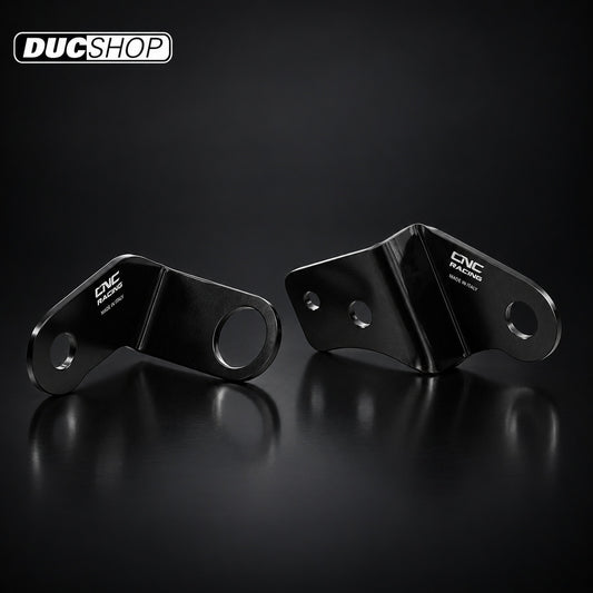 CNC Racing Aluminum Front Reservoir Brackets for Ducati Hypermotard 698 Mono - Black - DucShop