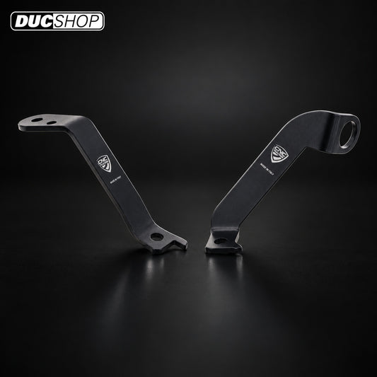CNC Racing Aluminum Front Reservoir Brackets for the Ducati Panigale V4 (2025+) - Black - DucShop