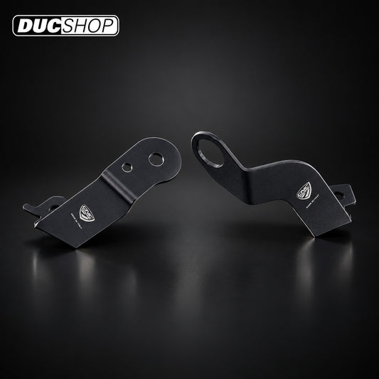 CNC Racing Aluminum Front Reservoir Brackets for the Ducati Panigale V2 (2025+) - Black - DucShop