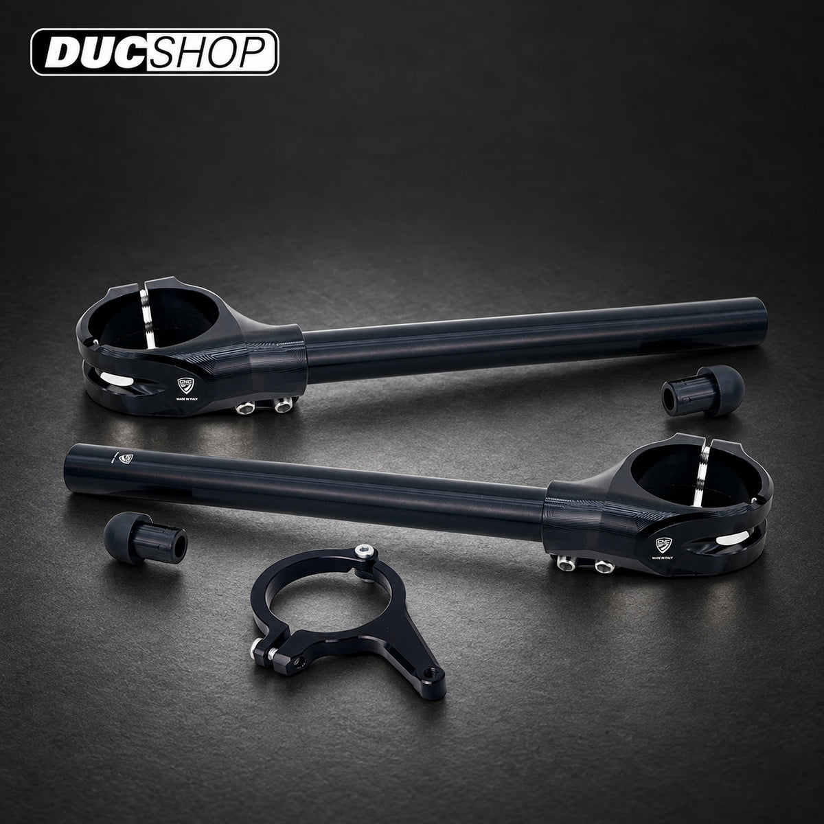 CNC Racing 53mm Clip-on Kit for Panigale 1299 / 1199 S / R / 899 / 959 / V2 / V4 R (12-24) | DucShop