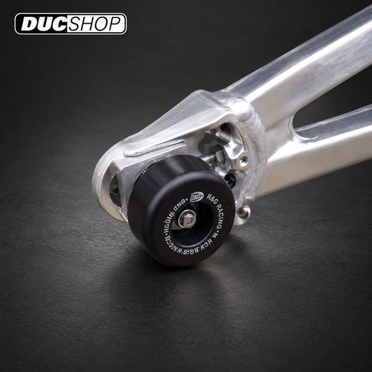 R&G Racing Rear Axle Swingarm Protectors for Aprilia SXV 450/550 '06 SL750 Shiver '07-'16 Dorsoduro 750 '09-'15 & Dorsoduro 1200 '11-'14 | Rear Axle Protection | ducshop.com