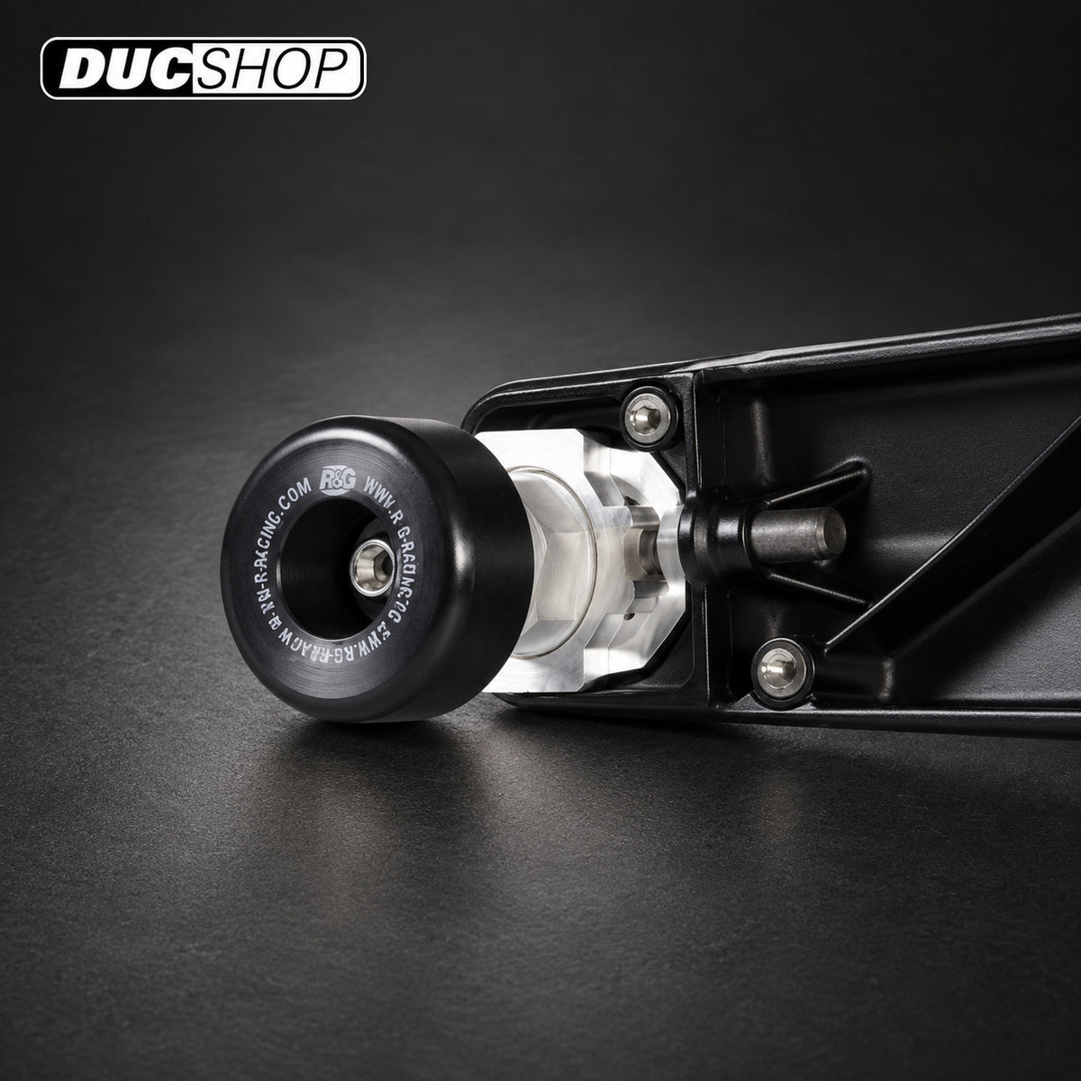 R&G Racing Swingarm Protectors for KTM 690SM '07-'16, 690 Duke '08-'12, 690 Duke R '13-'20 and Husqvarna 701 Supermoto/Enduro '15-'22 | Rear Axle Protection | ducshop.com