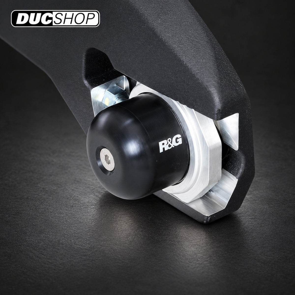 R&G Racing Rear Axle Sliders / Protectors for Ducati 899 /959 Panigale and Multistrada 950 /1200/1260 Enduro | Rear Axle Protection | ducshop.com