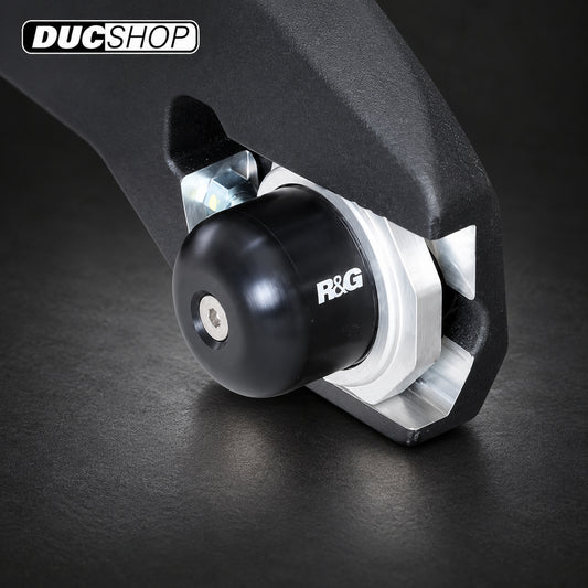 R&G Racing Rear Axle Sliders / Protectors for Ducati 899 /959 Panigale and Multistrada 950 /1200/1260 Enduro | Rear Axle Protection | ducshop.com