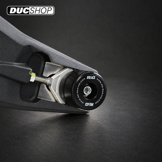 R&G Racing Swingarm Protectors (expanding type) for Ducati Monster 937/937+ '21-'22 | Rear Axle Protection | ducshop.com
