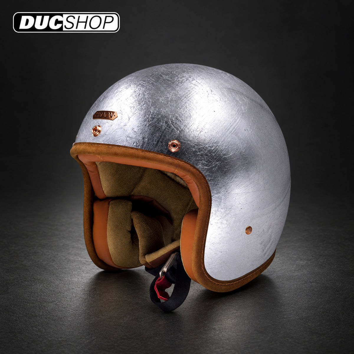 Hedon Hedonist Silver Lining Open Face Helmet | Street Helmets | DucShop