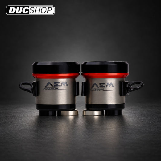 AEM FACTORY - TITANIUM INTEGRATED RESERVOIR FLUID TANKS FOR BREMBO RCS MASTER CYLINDERS | Reservoirs | DucShop
