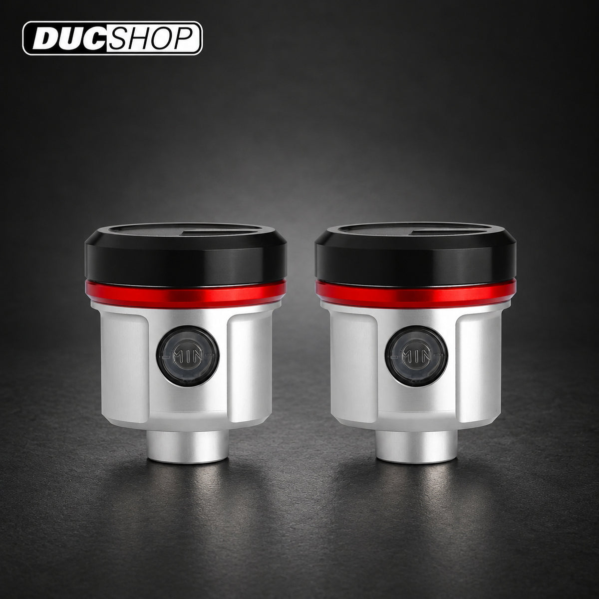 AEM FACTORY - ALUMINUM INTEGRATED RESERVOIR FLUID TANKS FOR BREMBO MCS (SELF PURGING) MASTER CYLINDERS | Reservoirs | DucShop
