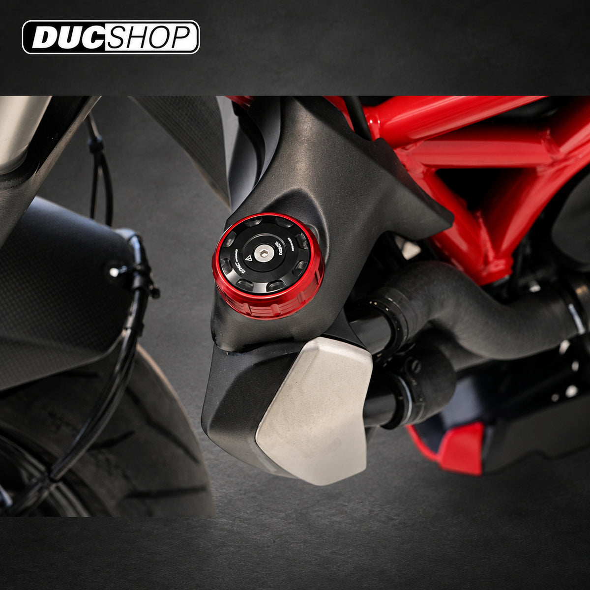 CNC Racing Radiator Cap Cover for the Ducati Monster 821 / 937 / 1200 / S / R | Radiator Caps & Covers | ducshop.com