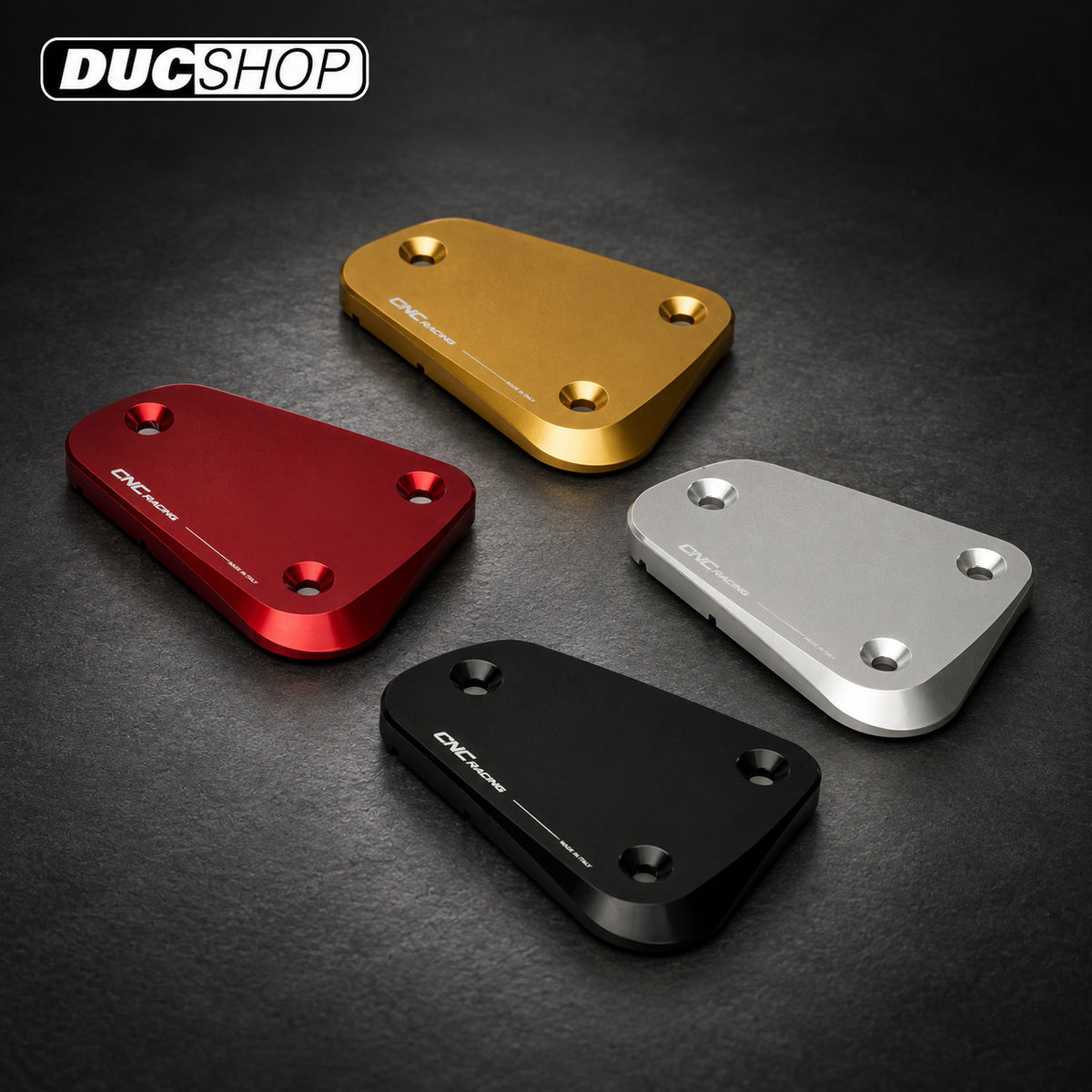 CNC Racing 'TOUCH' Front Brake Reservoir Cap for Ducati Multistrada 1000 GT1000 Streetfighter and ST3/ST4 - Black - DucShop