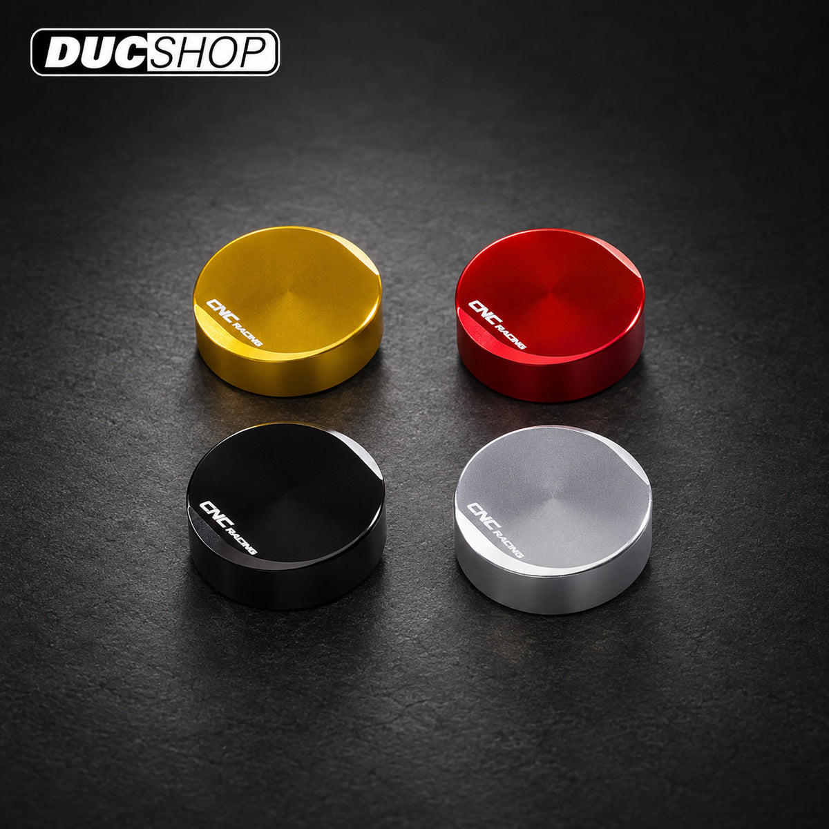 CNC Racing 'TOUCH' Clutch or Rear Brake Reservoir Cap for Ducati's and 2013+ MV F4 R/RR/RC - Black - DucShop