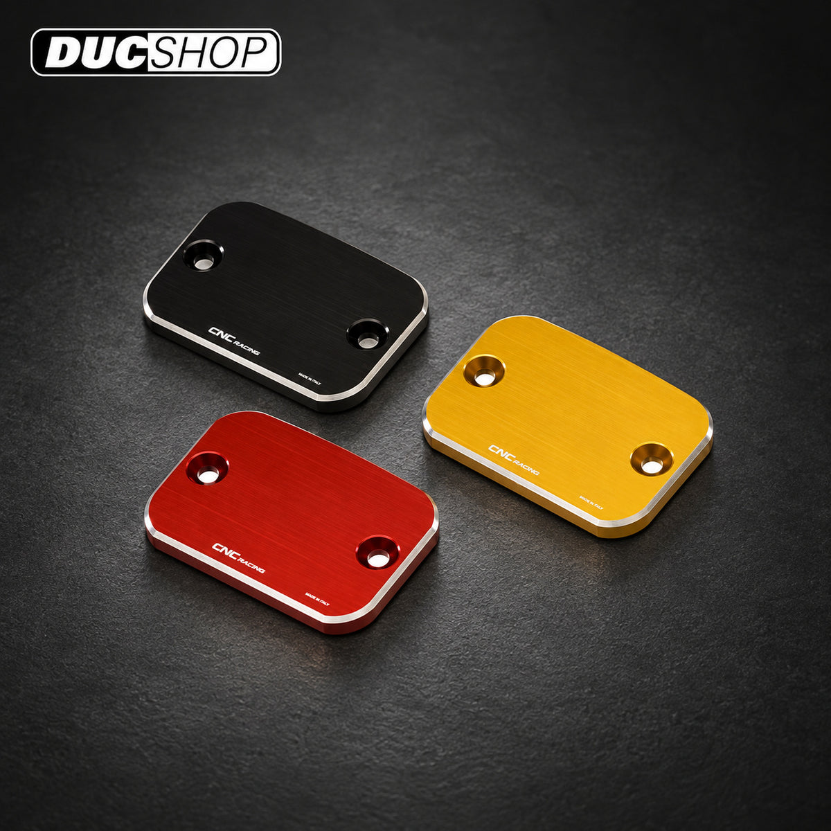 CNC Racing 'Bi-Color' Billet Front Brake Reservoir Cap For Ducati Hypermotard 796/821/939 / Hyperstrada, Monster 695, 696, 796, 797, S2R, 821, Scrambler, Multistrada 950 - Black - DucShop