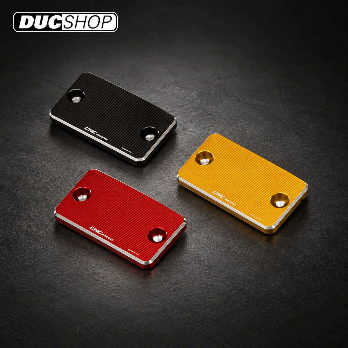 CNC Racing 'Bi-Color' Billet Clutch/Front Brake Reservoir Cap - Gold - DucShop