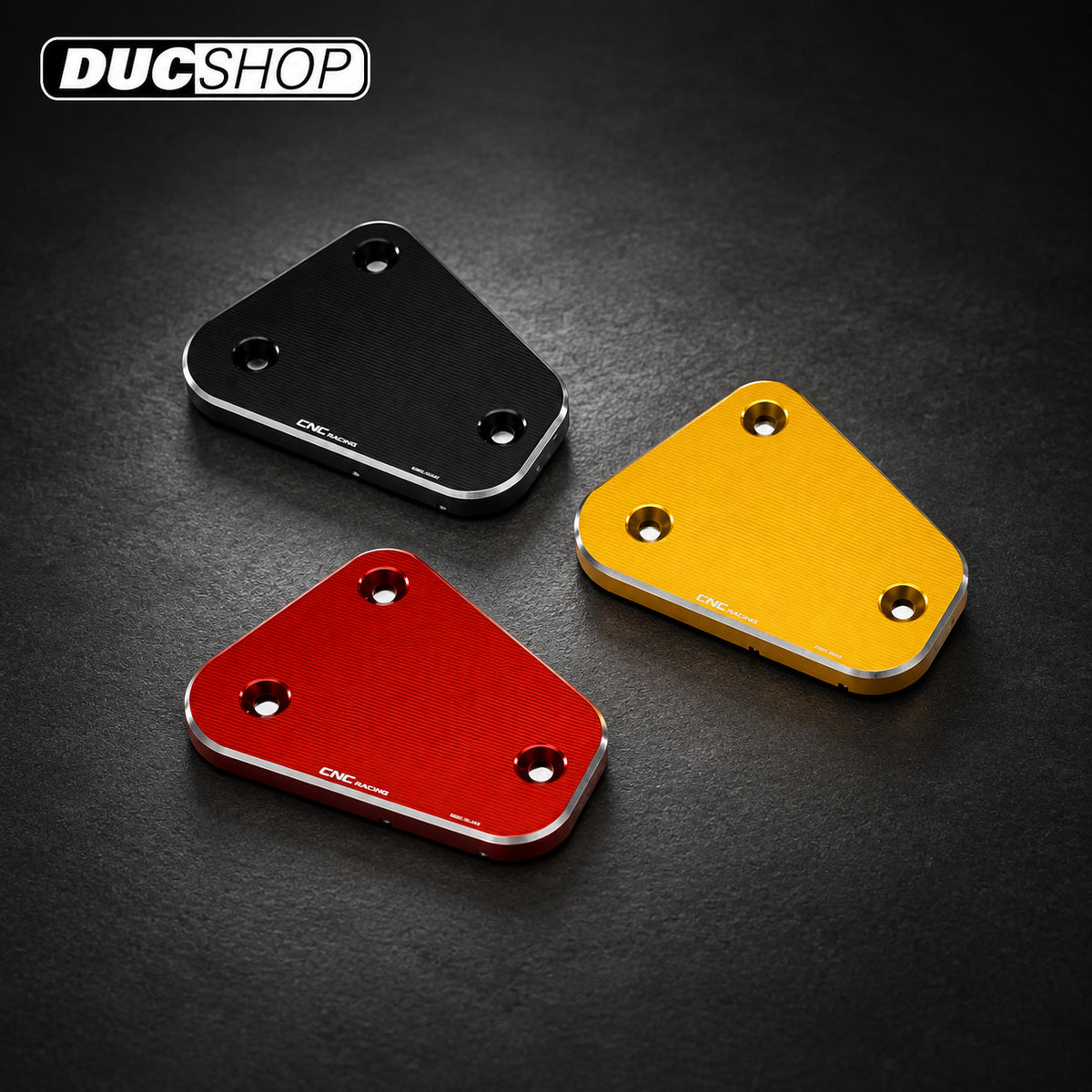 CNC Racing 'Bi-Color' Billet Clutch Reservoir Cap - Red - DucShop