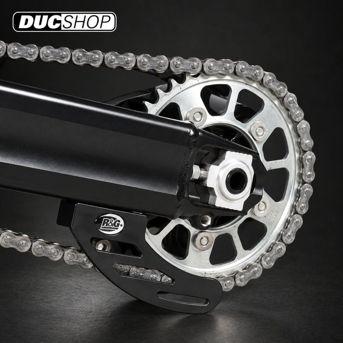 R&G Racing Toe Chain Guard for Compatible Motorcycle Swingarms | Miscellaneous Crash Protection | ducshop.com