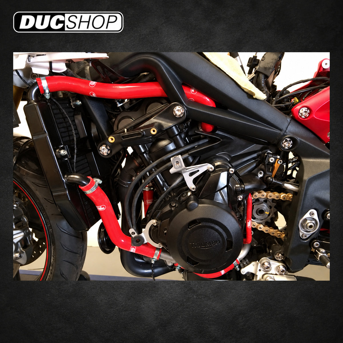SamcoSport 6 Piece Full Silicone Coolant Hose Set For Triumph Daytona 675 / 675R (2013-17) | Hose Kits | ducshop.com