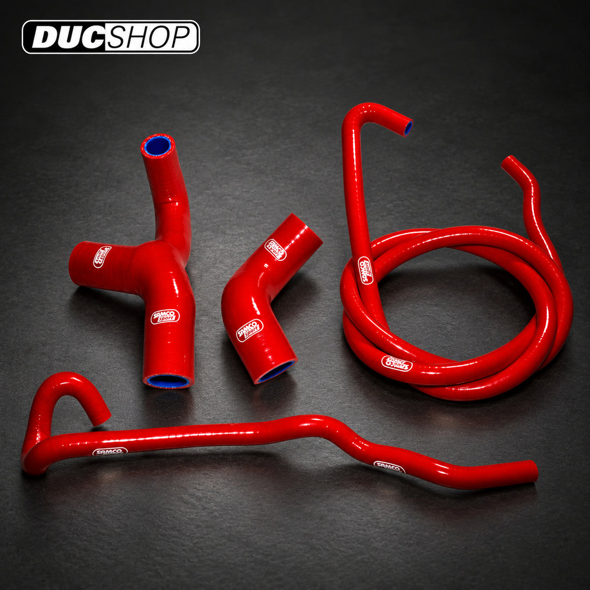 SamcoSport 4 Piece Full Silicone Coolant Hose Set For Triumph Thruxton 1200 / R / RS and Speed Twin | Hose Kits | ducshop.com