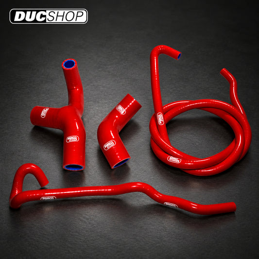 SamcoSport 4 Piece Full Silicone Coolant Hose Set For Triumph Thruxton 1200 / R / RS and Speed Twin | Hose Kits | ducshop.com